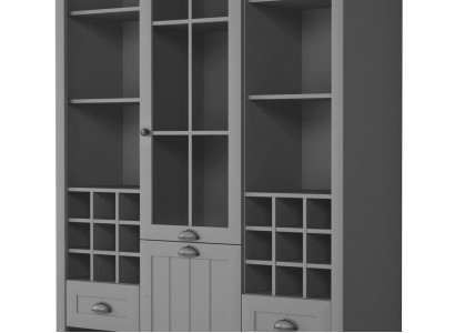 Vitrinen Kommodenschrank Schrank Holz Möbel Handarbeit Kommode Vitrine Kommoden